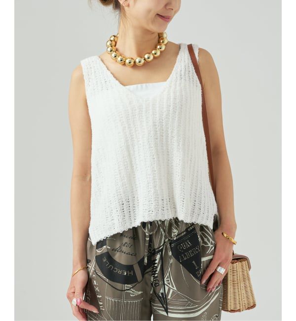 VERMEIL par iena「《予約》カールヤーン ノースリーブ」|タンクトップ|