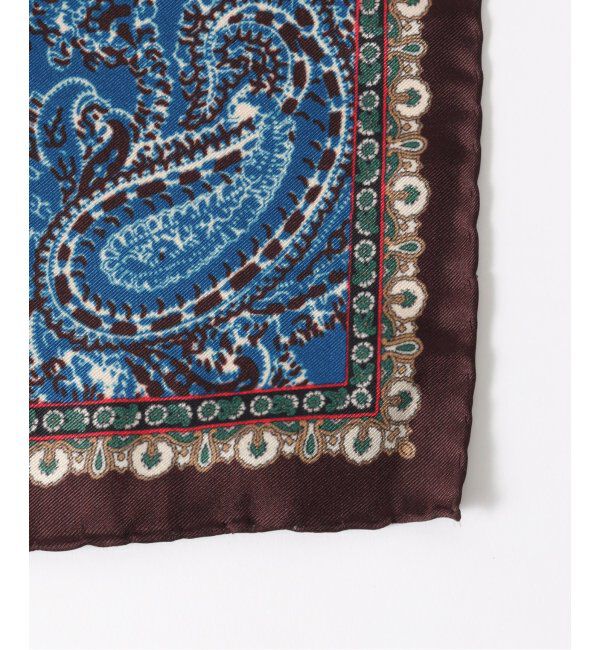 EDIFICE「FRANCO BASSI(フランコ バッシ) ペイズリープリントチーフ U24IG40-C」|バンダナ・スカーフ|