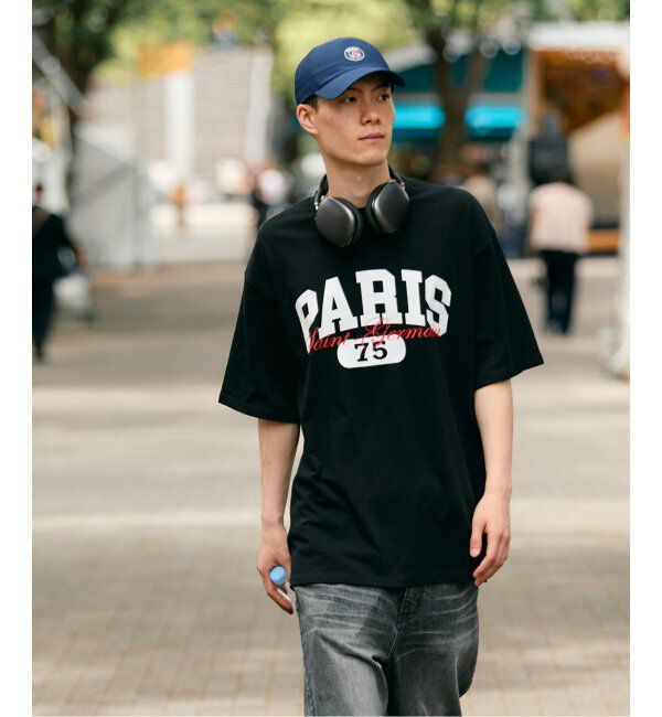 Paris Saint-Germain「【Paris Saint-Germain / パリ・サン＝ジェルマン】JP VIRSITY LOGO TEE」|Tシャツ・カットソー|ブラック