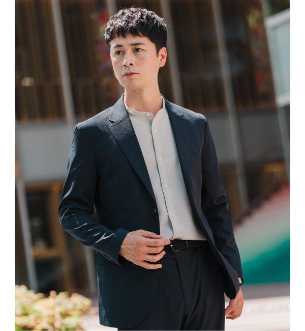 EDIFICE「"高通気＆吸水速乾" BREEZE COOL AKIHA 2B ジャケット【セットアップ着用可】」|テーラードジャケット|ネイビー