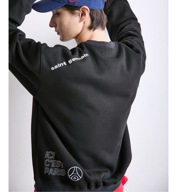 Paris Saint-Germain「【Paris Saint-Germain / パリ・サン＝ジェルマン】 JP Knit-Like Script Sweat」|スウェット・ジャージ|ブラック