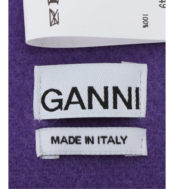 PULP「GANNI / ガニー Double Face Wool Knit Scarf」|バンダナ・スカーフ|