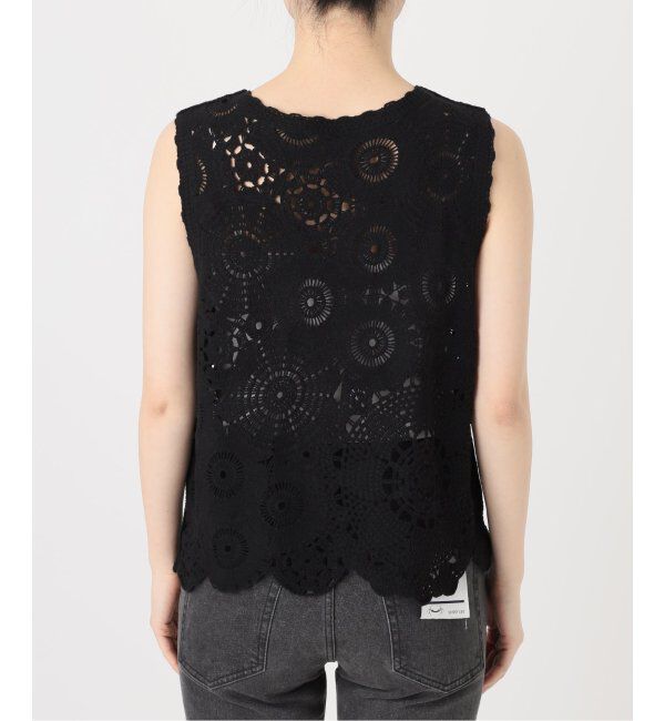 JOURNAL STANDARD relume「《WEB限定追加2》エンブロイダリークロシェノースリーブ」|ニット・セーター|