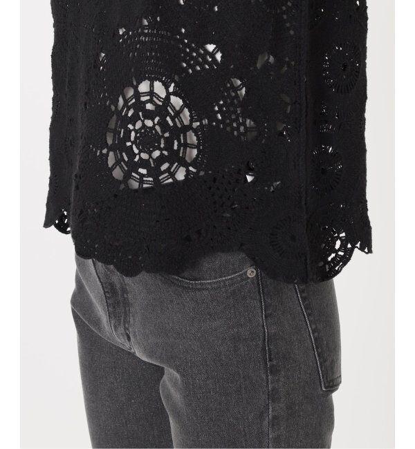 JOURNAL STANDARD relume「《WEB限定追加2》エンブロイダリークロシェノースリーブ」|ニット・セーター|