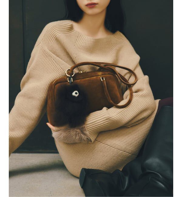  「《追加》【洗える】ファーグローブニットチュニック」|チュニック|