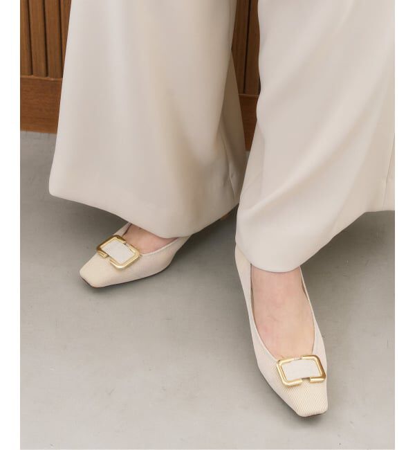  「5cmスクエアチュールバックルパンプス」|パンプス|