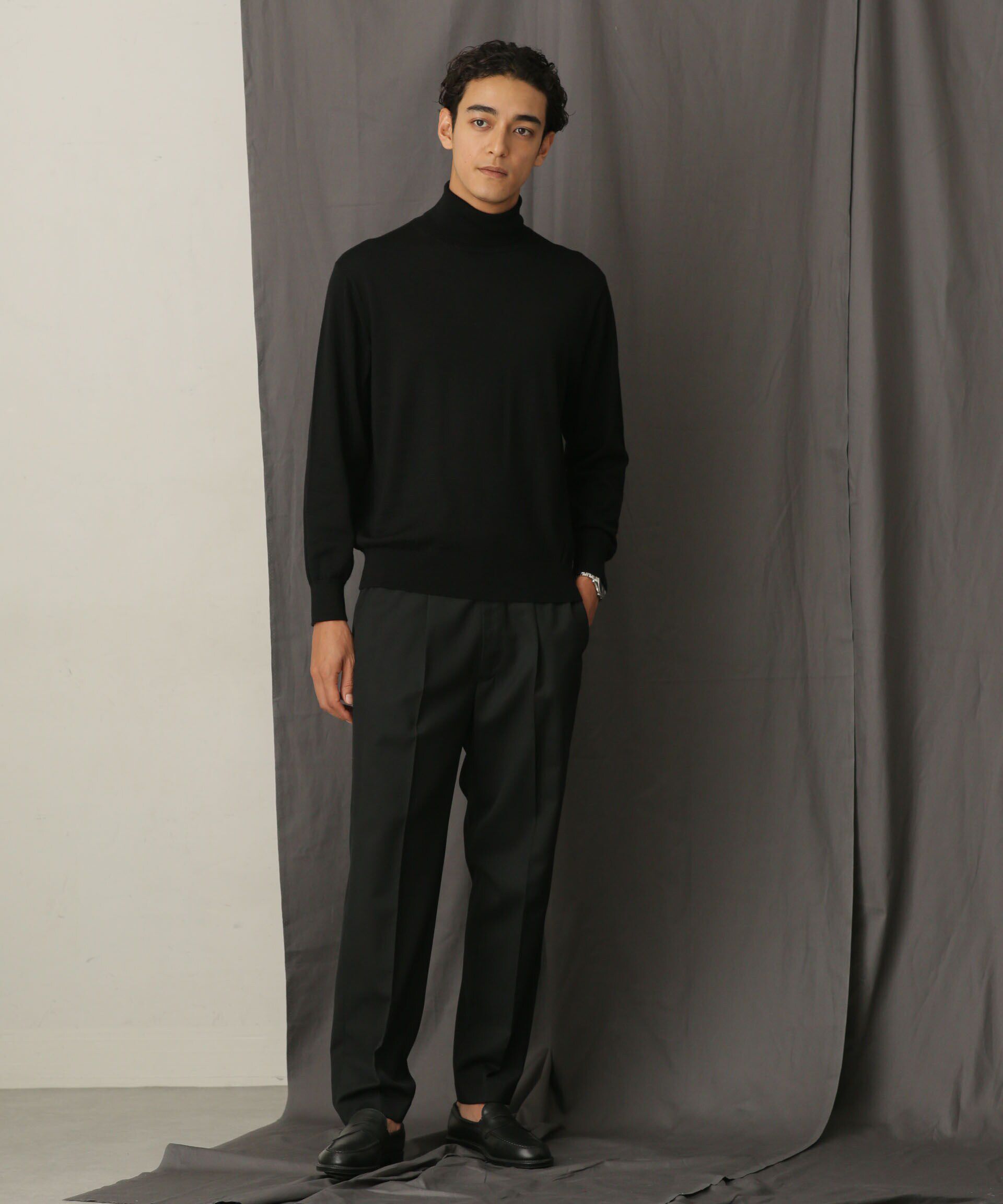 nano･universe「「毛玉レスニット」 ファインゲージタートルネック」|ニット・セーター|