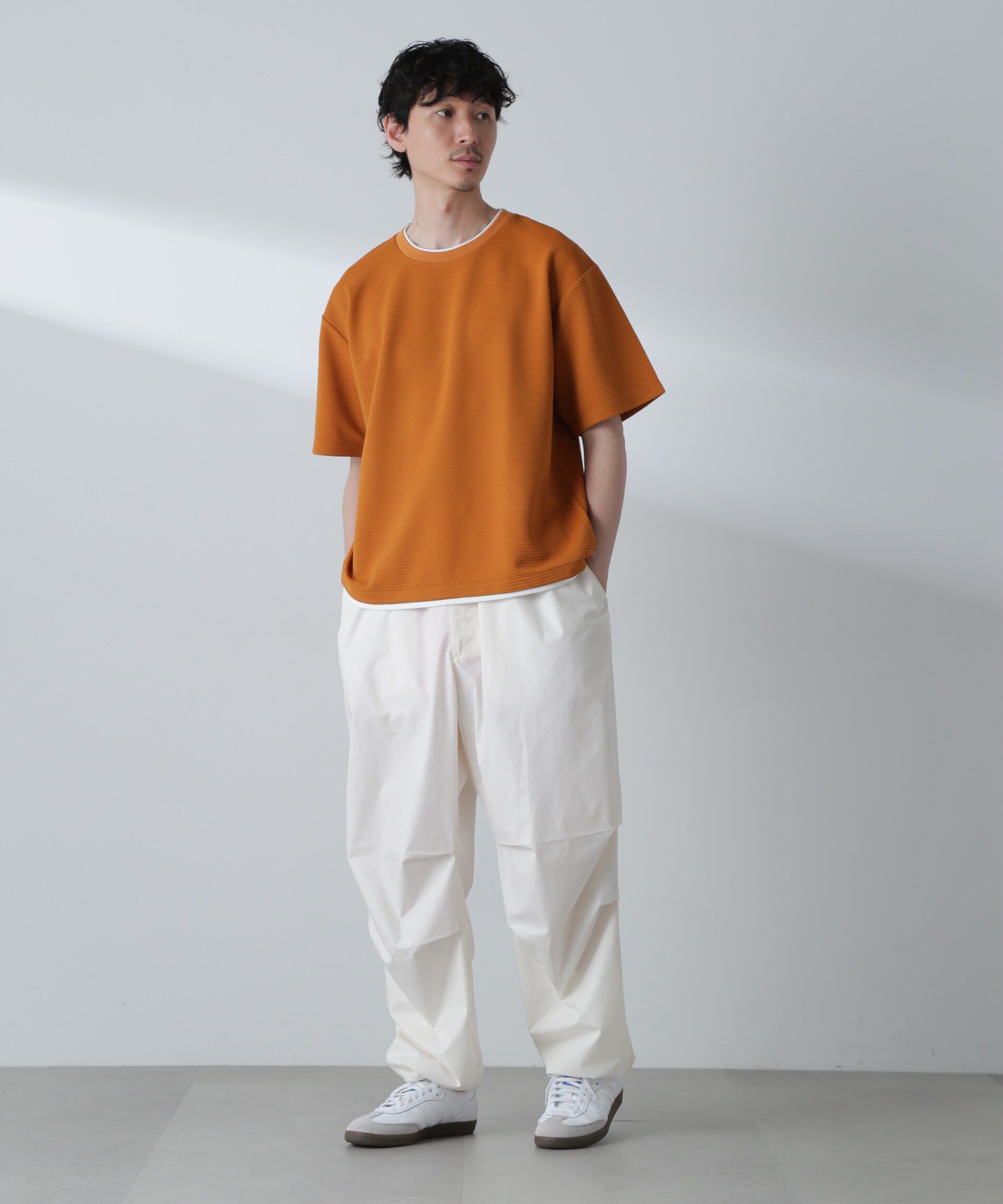 nano･universe「ガーターフェイクレイヤードTシャツ 半袖」|Tシャツ・カットソー|