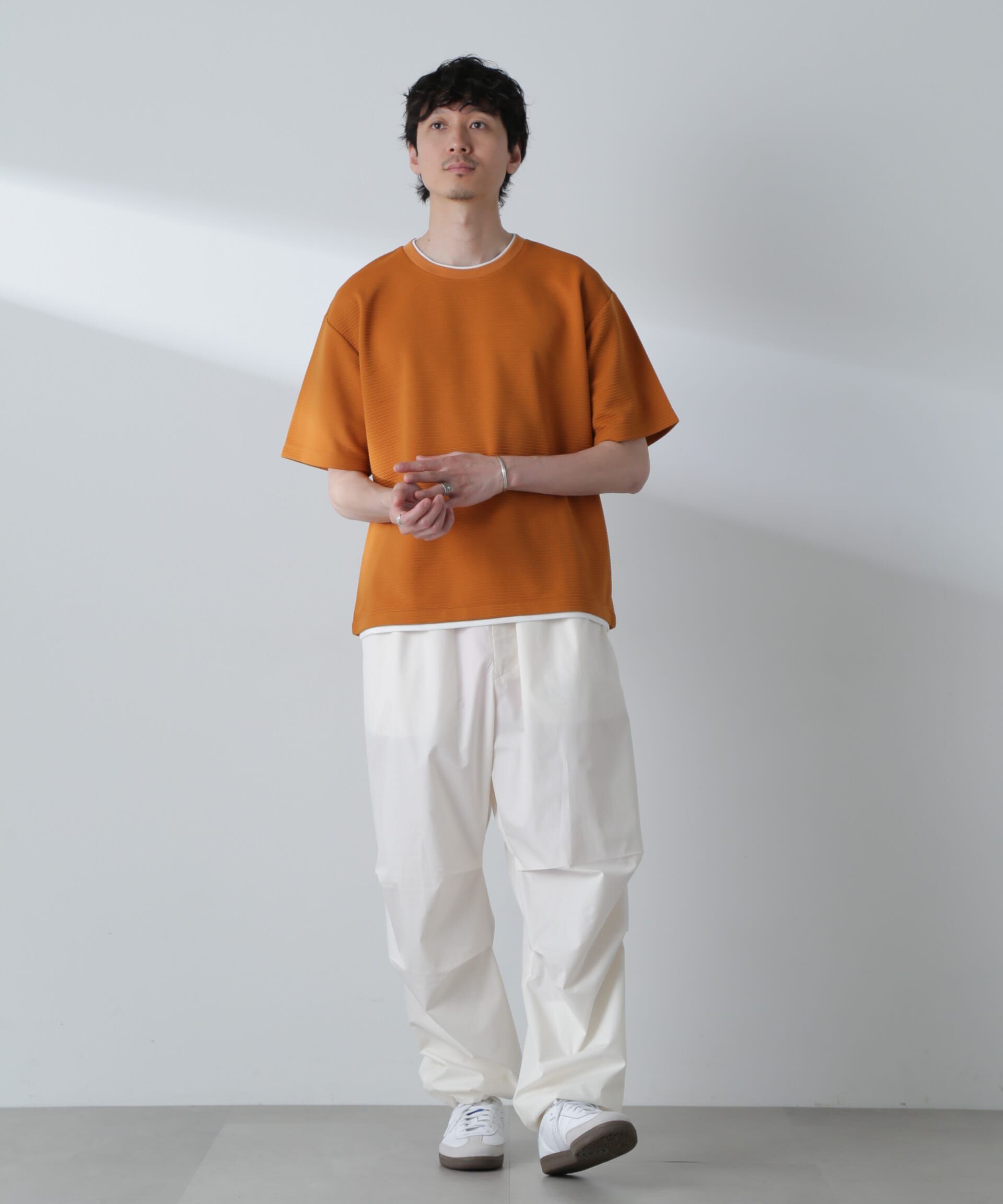 nano･universe「ガーターフェイクレイヤードTシャツ 半袖」|Tシャツ・カットソー|