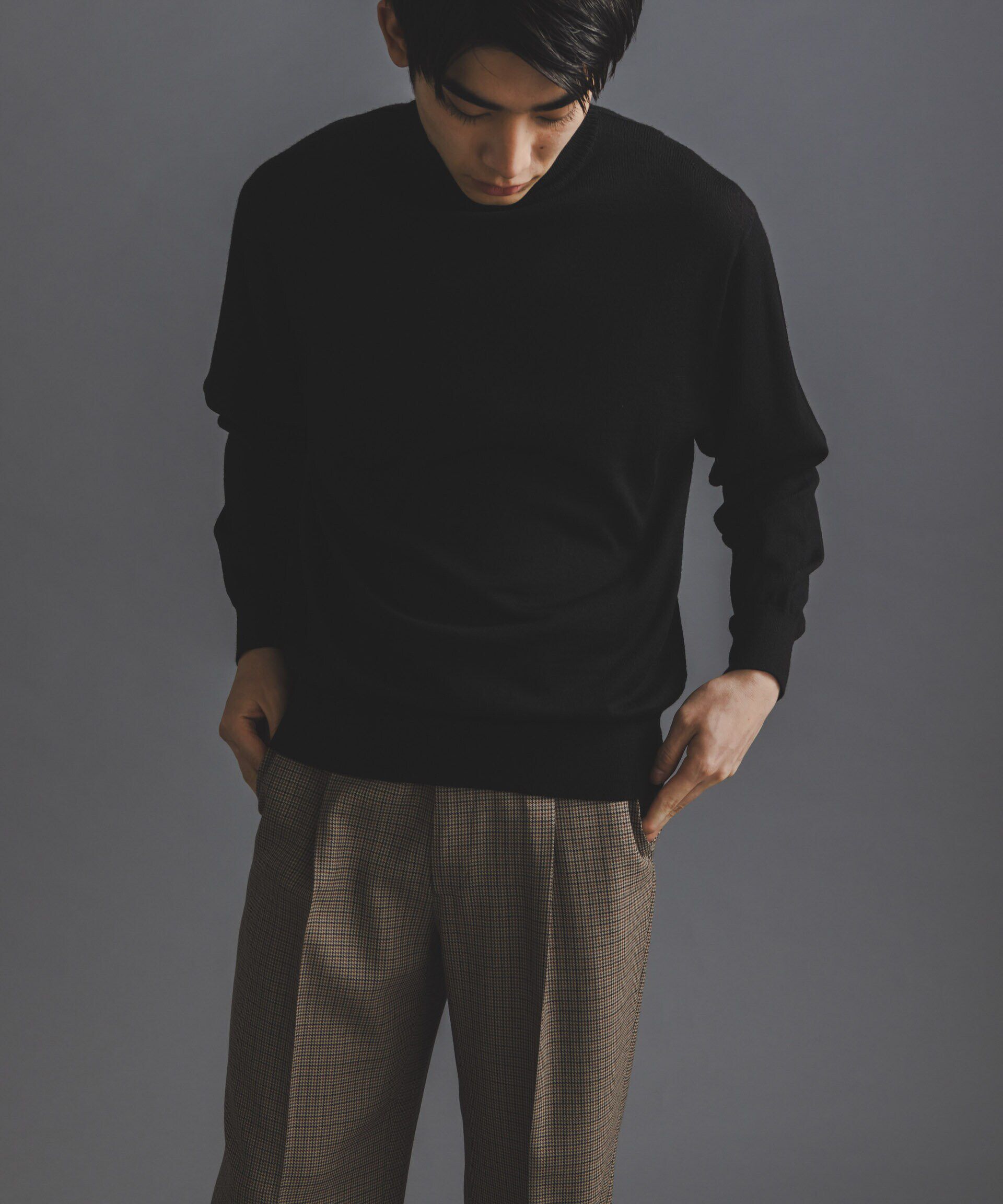 nano･universe「「毛玉レスニット」 ファインゲージモックネック」|ニット・セーター|