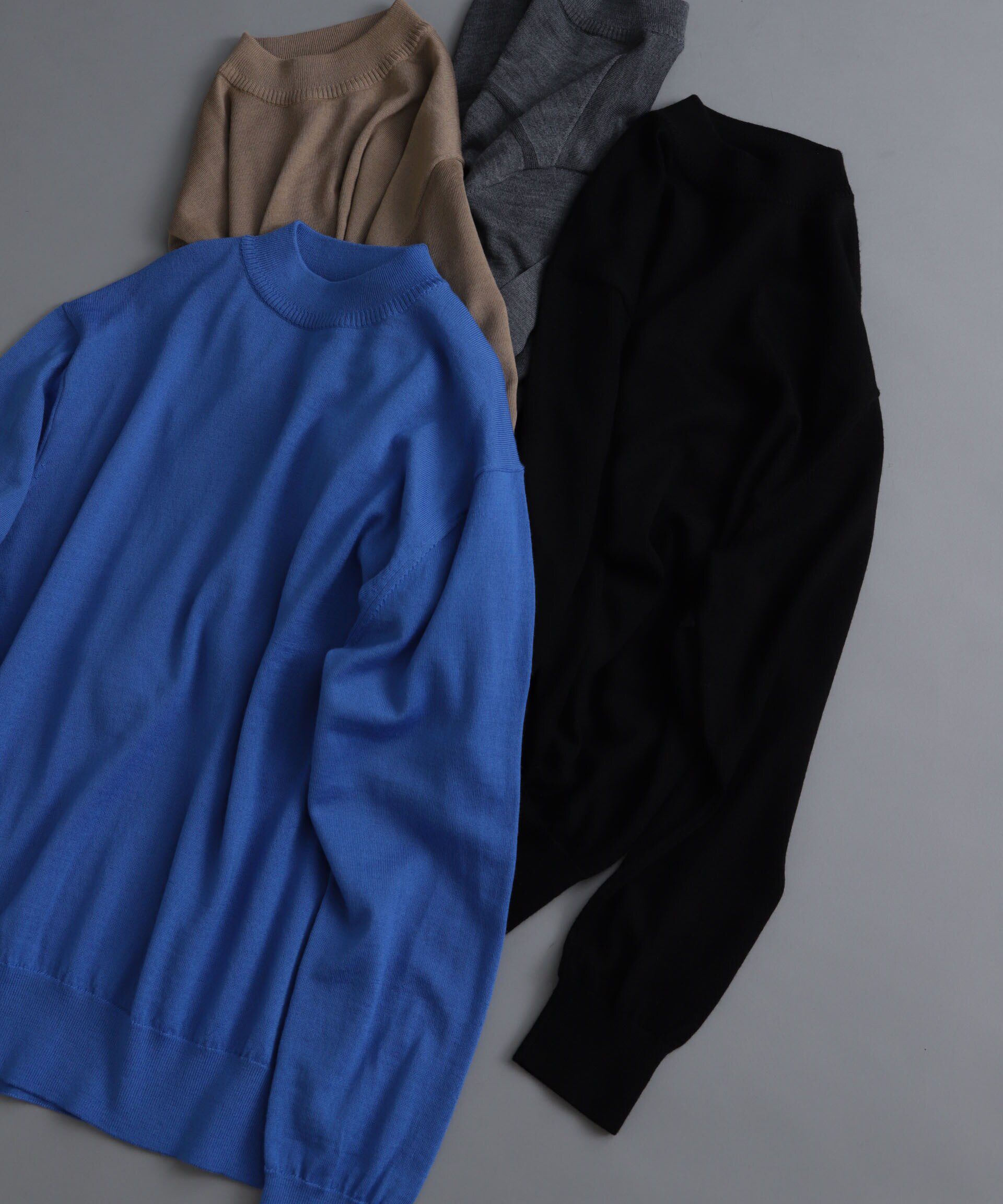 nano･universe「「毛玉レスニット」 ファインゲージモックネック」|ニット・セーター|