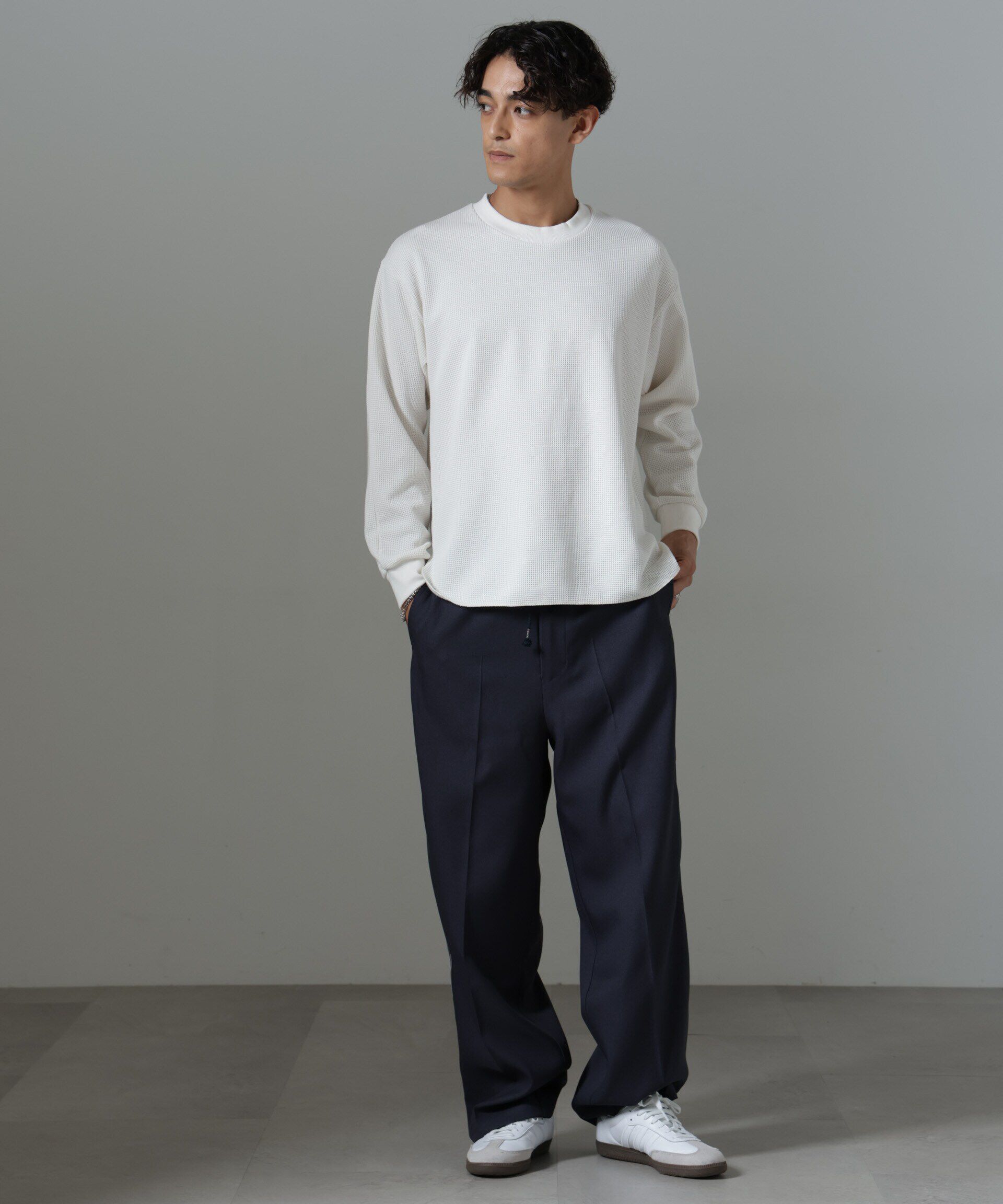 nano･universe「テクノワッフル ロングスリーブTシャツ」|Tシャツ・カットソー|