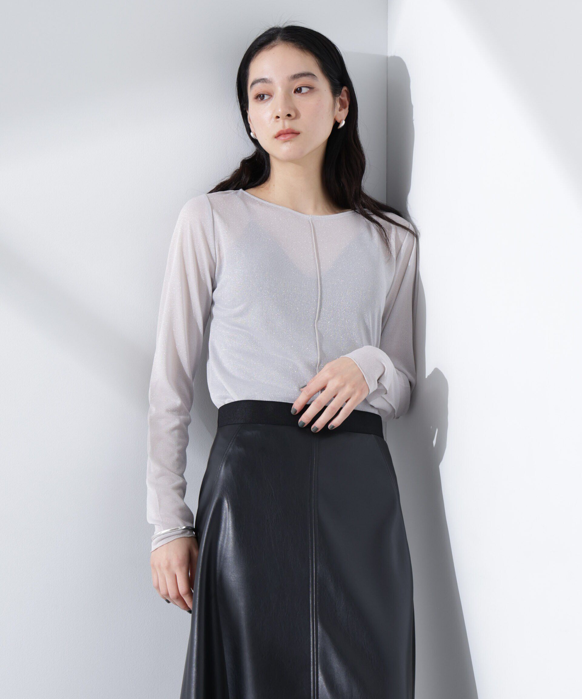 nano･universe「ラメシアーカットトップス」|Tシャツ・カットソー|