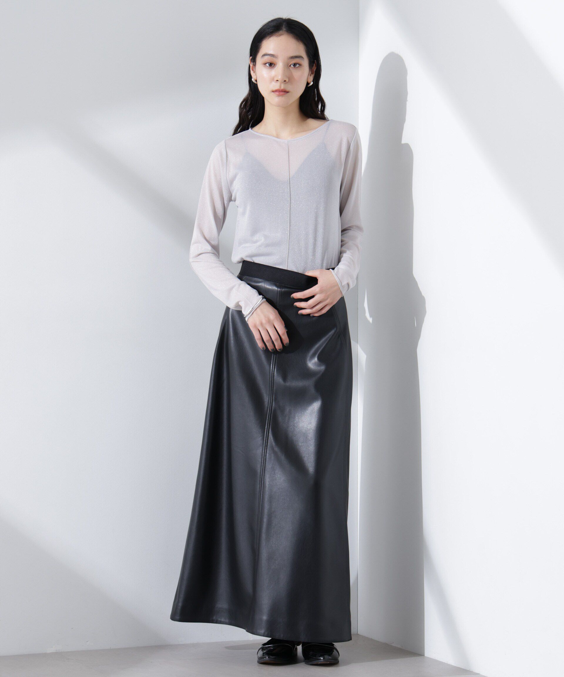 nano･universe「ラメシアーカットトップス」|Tシャツ・カットソー|