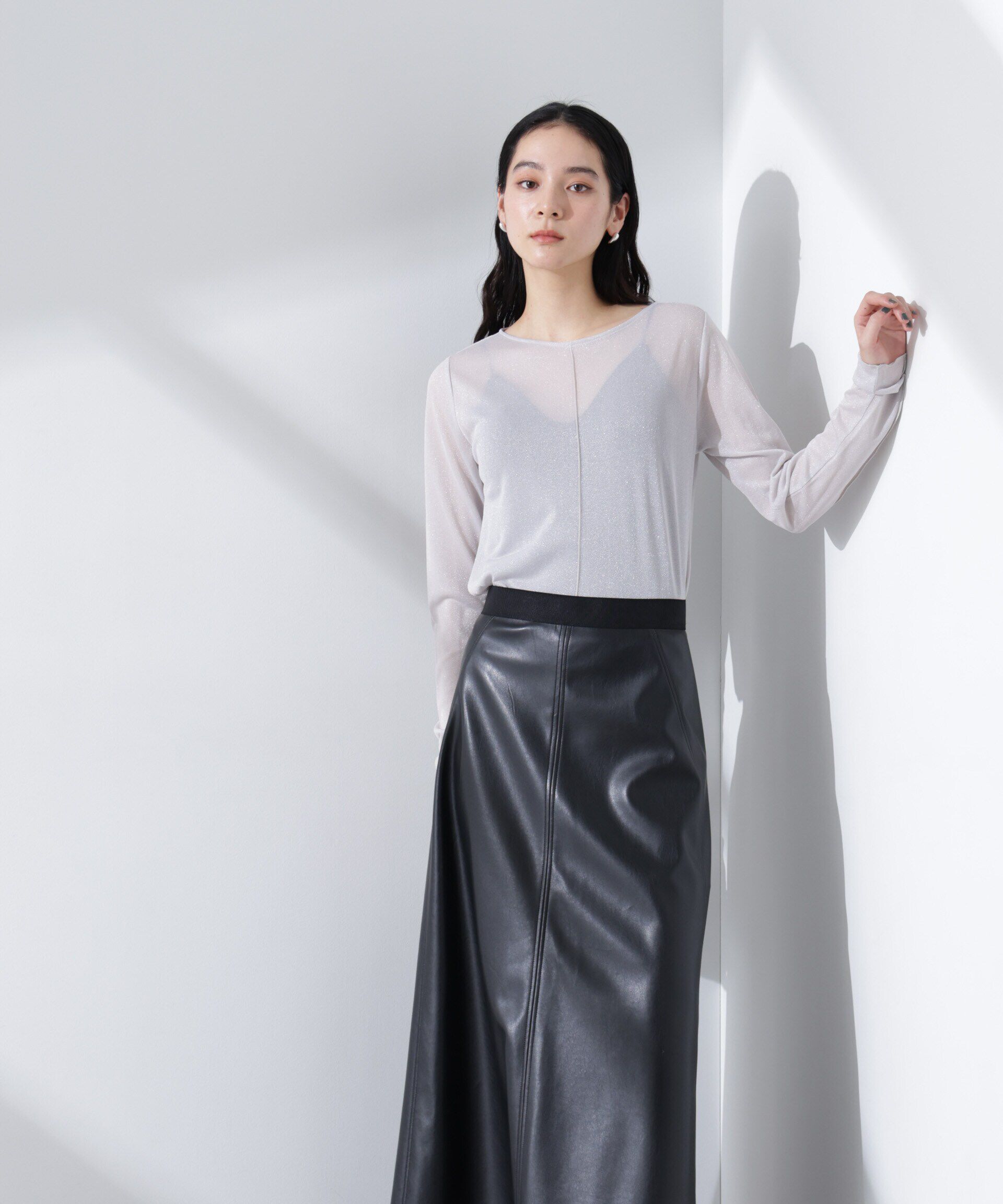 nano･universe「ラメシアーカットトップス」|Tシャツ・カットソー|