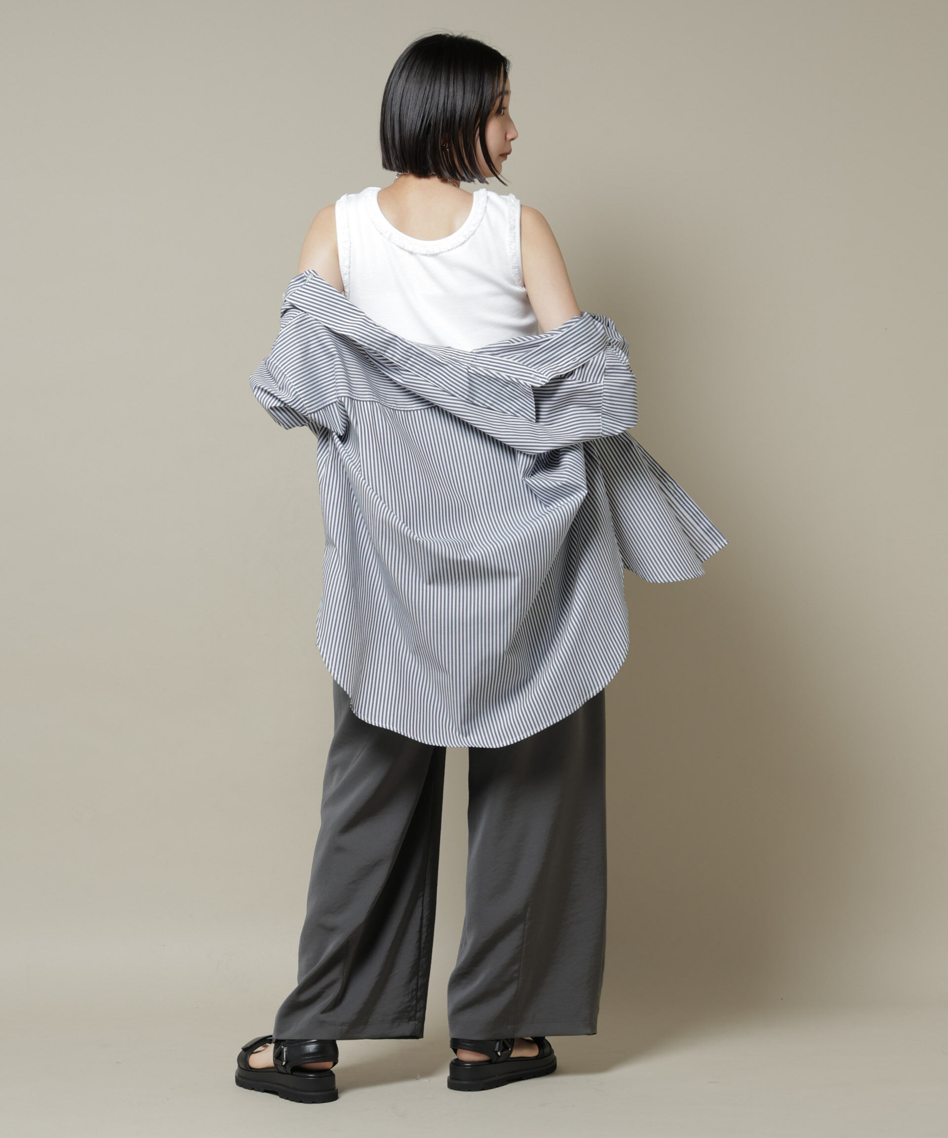 nano･universe「レーストリミングタンクトップ」|Tシャツ・カットソー|