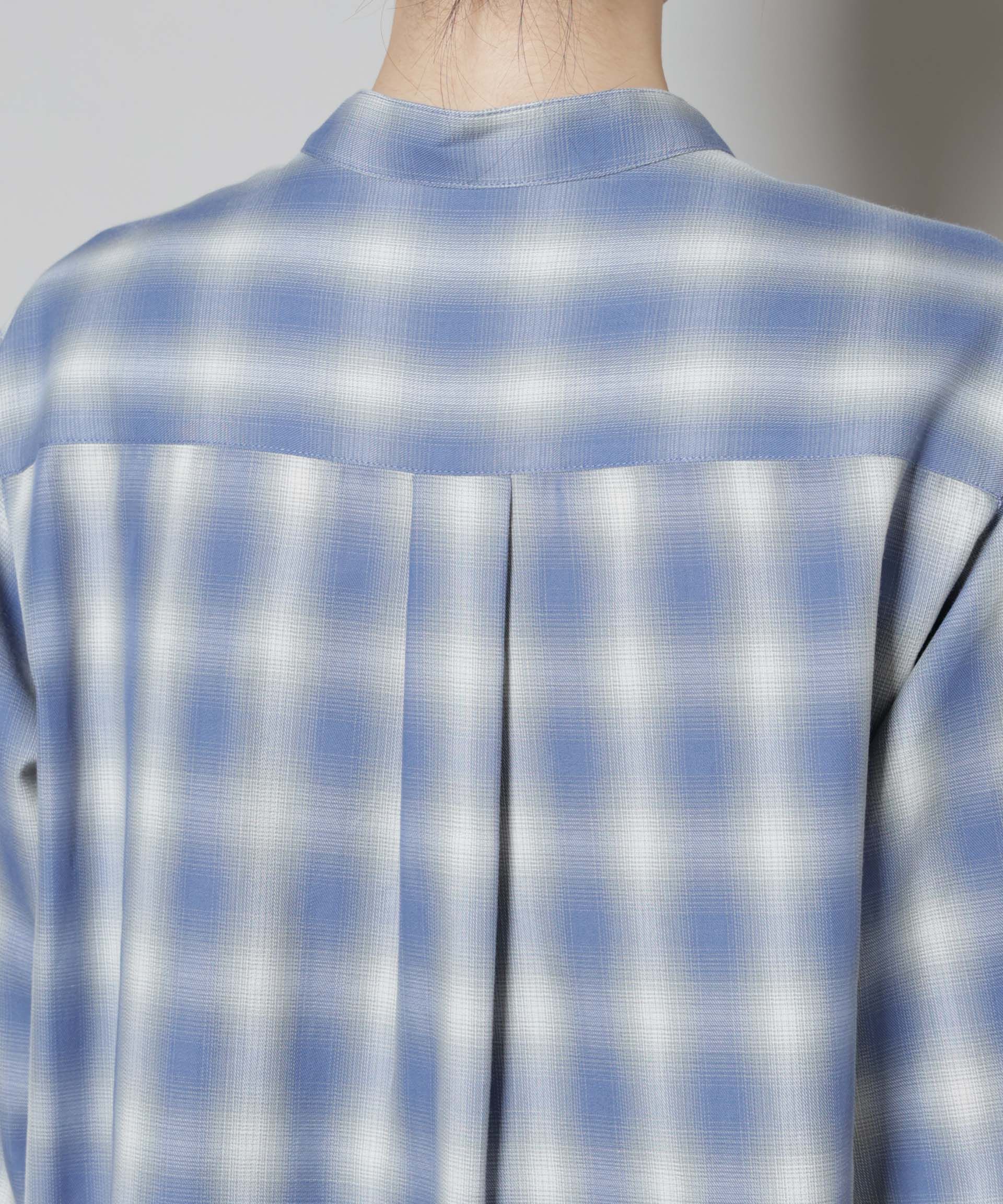 nano･universe「ピンタックデザインチェックプルオーバーブラウス」|シャツ・ブラウス|