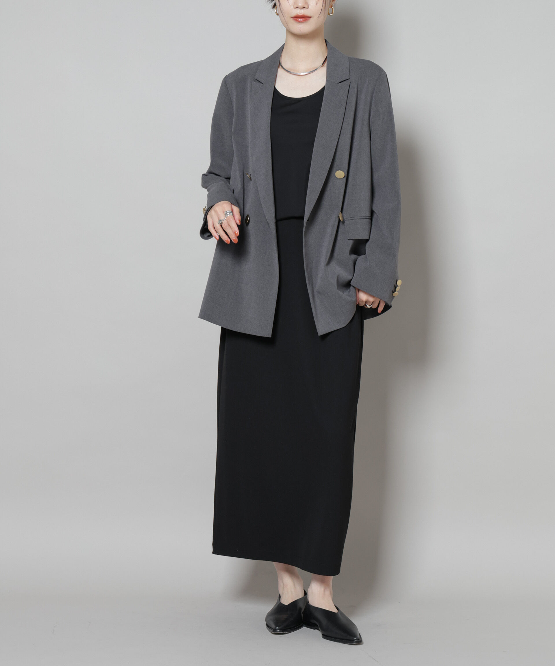 nano･universe「サカリバナロースカート(セットアップ可)」|スカート|ブラック