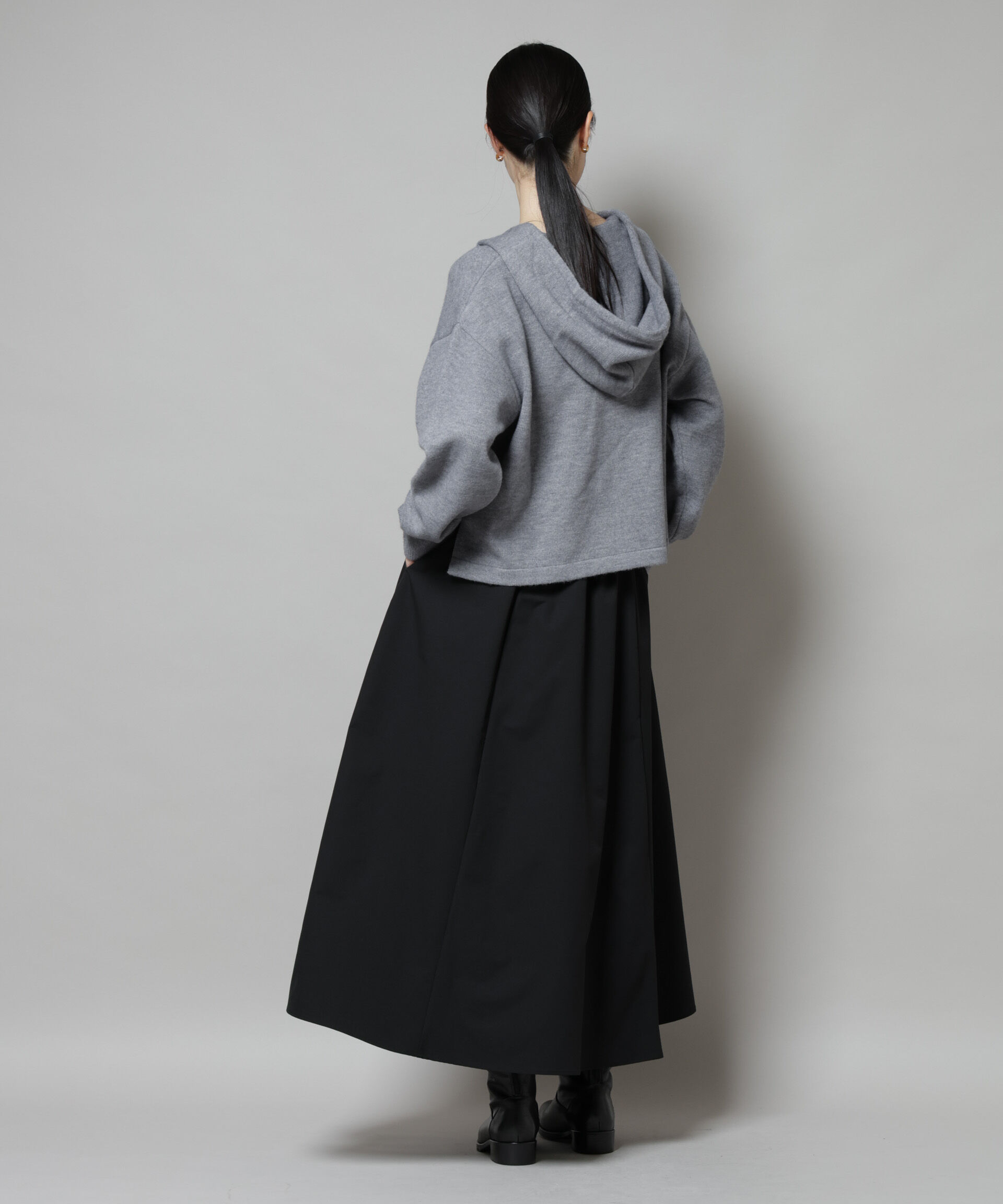 nano･universe「スキッパーフードニット」|ニット・セーター|