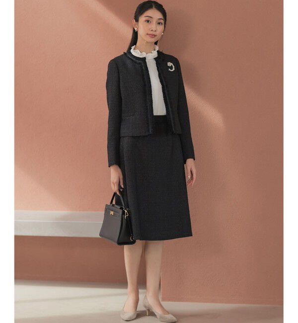 組曲「【KUMIKYOKU NAVY】ジョーゼットシフォン スタンドフリルブラウス」|シャツ・ブラウス|