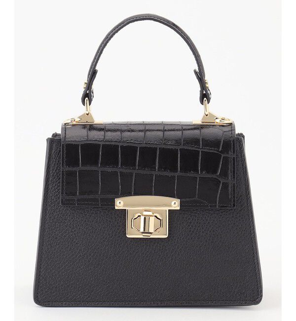 自由区「【MILOS】フラップワンハンドル2WAY バッグ」|ハンドバッグ|ブラック系