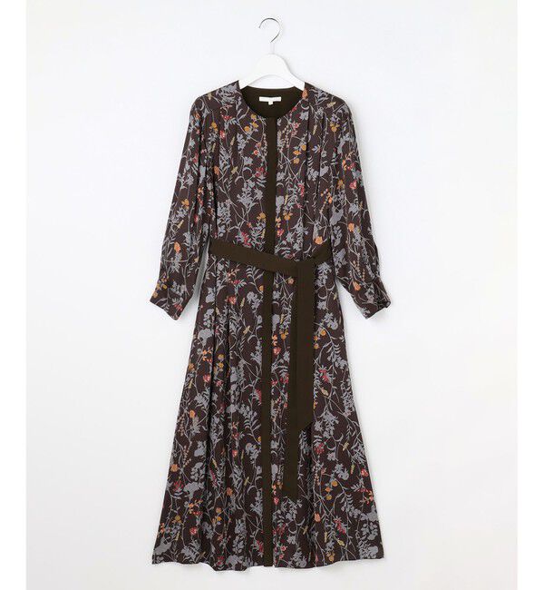 自由区「【WEB&一部店舗限定・新色追加・定番人気・着用動画あり】ハーバルフロープリント8分袖 ワンピース」|ワンピース|