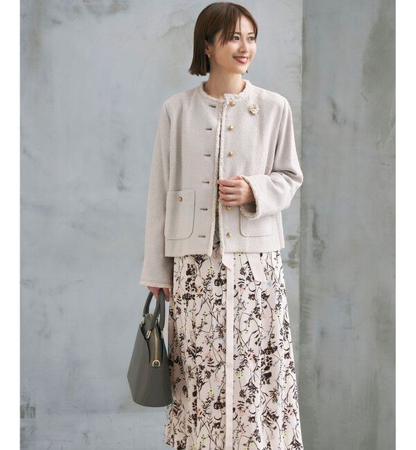 自由区「【WEB&一部店舗限定・新色追加・定番人気・着用動画あり】ハーバルフロープリント8分袖 ワンピース」|ワンピース|