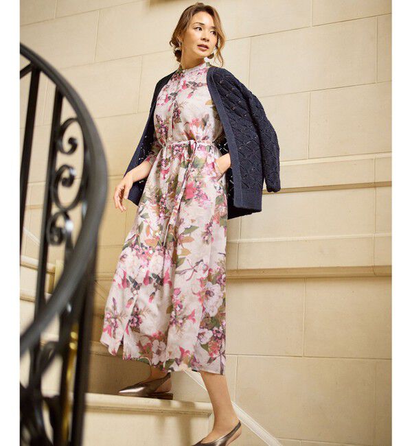 自由区「【SHIHOさん着用】ボタニカルプリント ワンピース」|ワンピース|