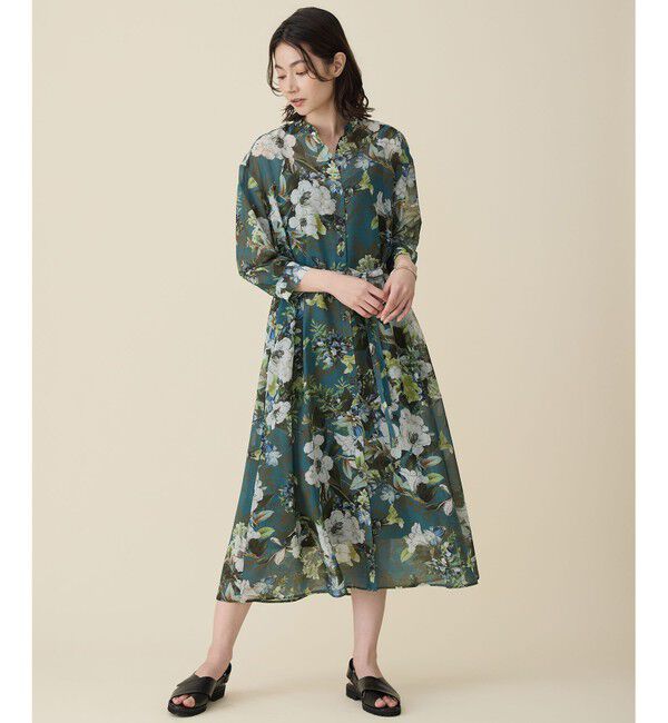 自由区「【SHIHOさん着用】ボタニカルプリント ワンピース」|ワンピース|