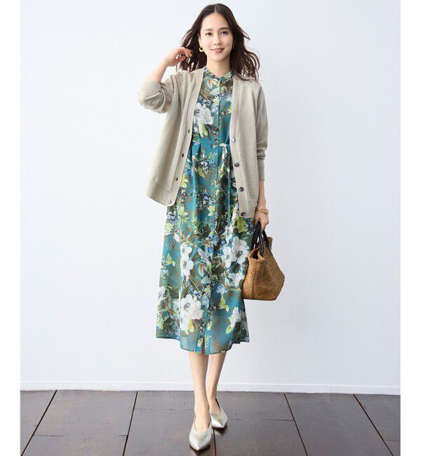 自由区「【SHIHOさん着用】ボタニカルプリント ワンピース」|ワンピース|