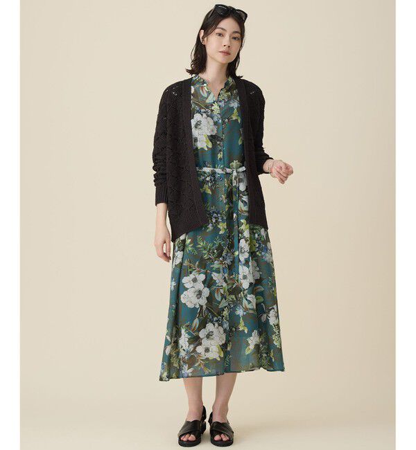 自由区「【SHIHOさん着用】ボタニカルプリント ワンピース」|ワンピース|