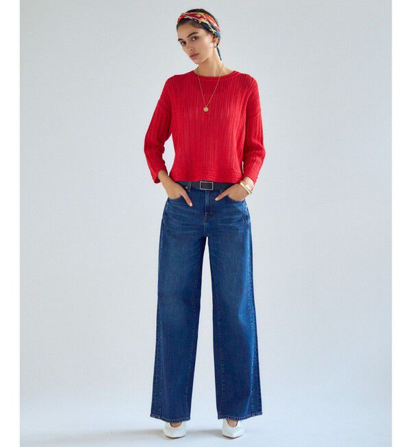 23区「【洗える】コットンギマ ストライプ ニット」|ニット・セーター|