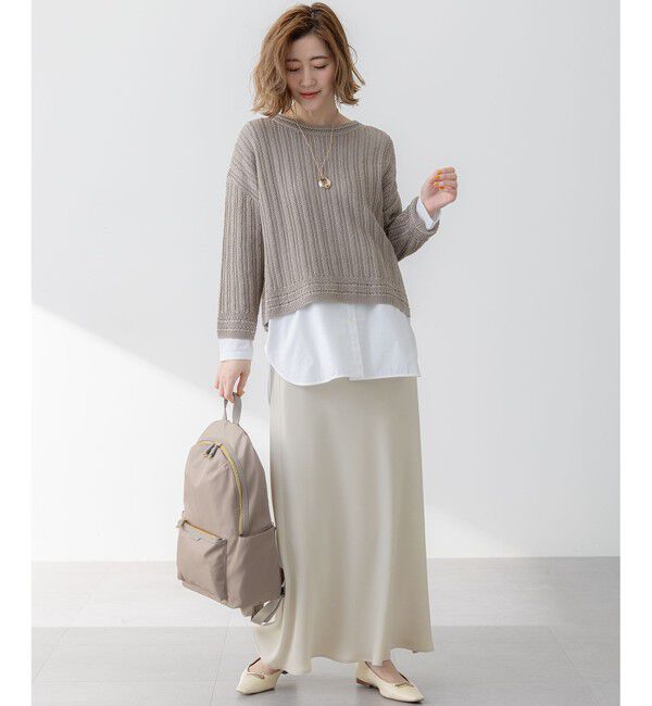 23区「【洗える】コットンギマ ストライプ ニット」|ニット・セーター|