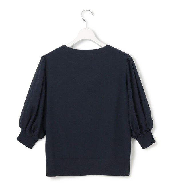 23区「【洗える】シアーチェッククロスコンビ ニット」|ニット・セーター|