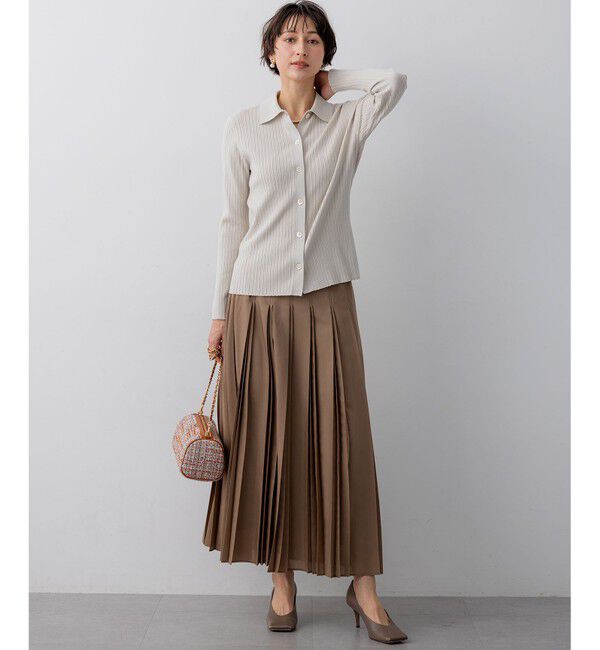 23区「ワイドリブ ポロニット」|ニット・セーター|