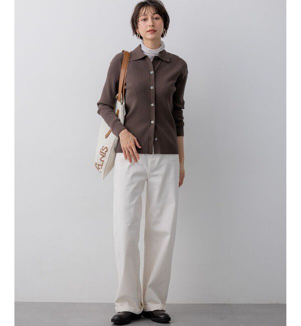 23区「ワイドリブ ポロニット」|ニット・セーター|