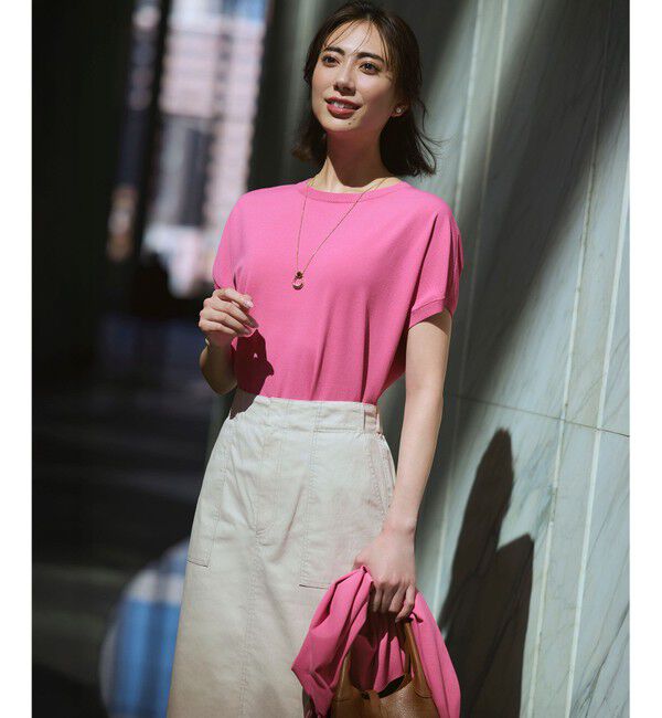 23区「【新色追加/見上愛さん着用】レーヨンポリエステルストレッチ プルオーバー ニット」|ニット・セーター|