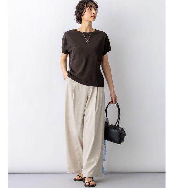 23区「【新色追加/見上愛さん着用】レーヨンポリエステルストレッチ プルオーバー ニット」|ニット・セーター|