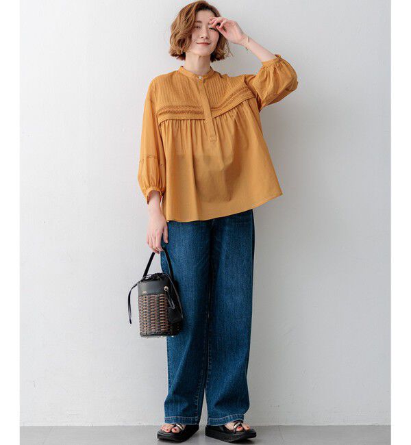 23区「コットンボイル ピンタック ブラウス」|シャツ・ブラウス|