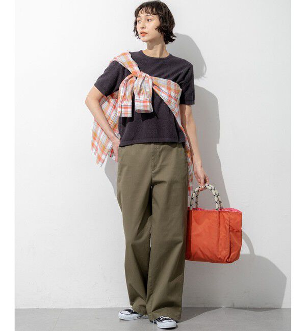 23区「コットンナイロンミニブークレ ニットT」|ニット・セーター|