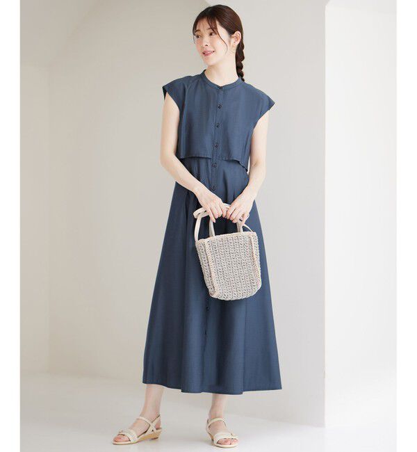 any SiS「【洗える】クロップドシャツ ワンピース」|ワンピース|