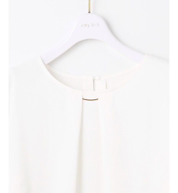 ANY SIS「【2SET】ウォッシャブルジャケット &times; ブラウス セット」|ノーカラージャケット|