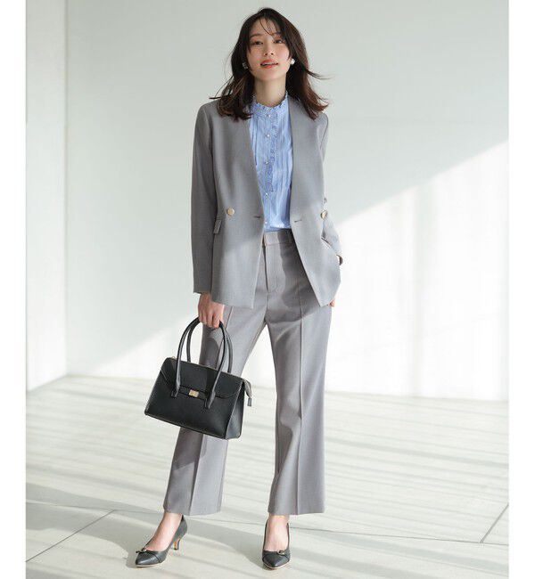 ANY SIS「褒めらレディストレッチ セミフレア テーパードパンツ」|その他|