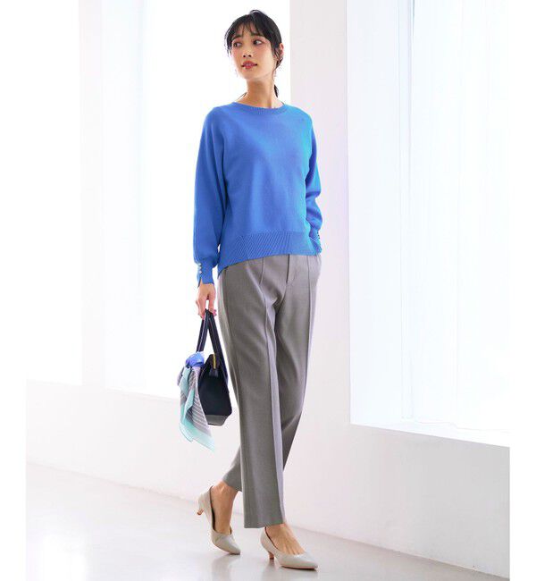 ANY SIS「褒めらレディストレッチ セミフレア テーパードパンツ」|その他|