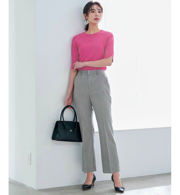 ANY SIS「褒めらレディストレッチ セミフレア テーパードパンツ」|その他|