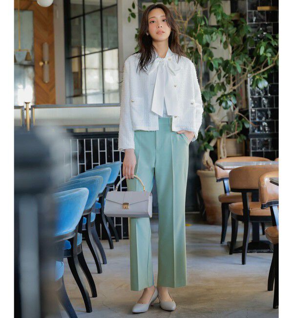 ANY SIS「褒めらレディストレッチ セミフレア テーパードパンツ」|その他|