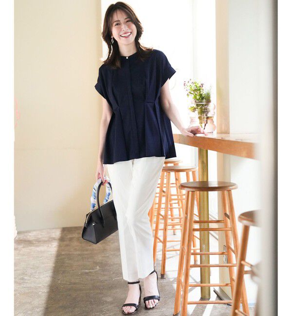 ANY SIS「エアリーストレッチ テーパードパンツ」|その他|