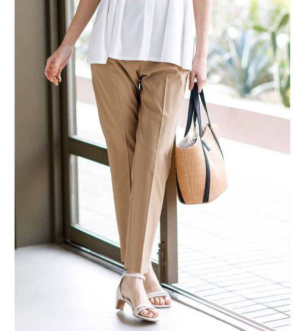 ANY SIS「エアリーストレッチ テーパードパンツ」|その他|ベージュ