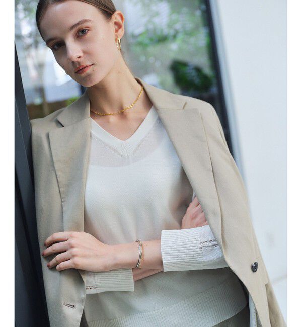 BEIGE,「MICA / リネンブレンドテーラードジャケット」|テーラードジャケット|L.Taupe
