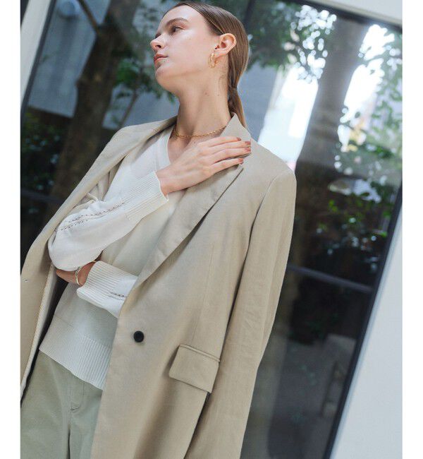 BEIGE,「MICA / リネンブレンドテーラードジャケット」|テーラードジャケット|